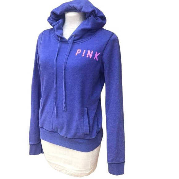PINK Victoria's Secret "Love Pink" Hoodie Small Pullover Sweatshirt - Picture 9 of 10